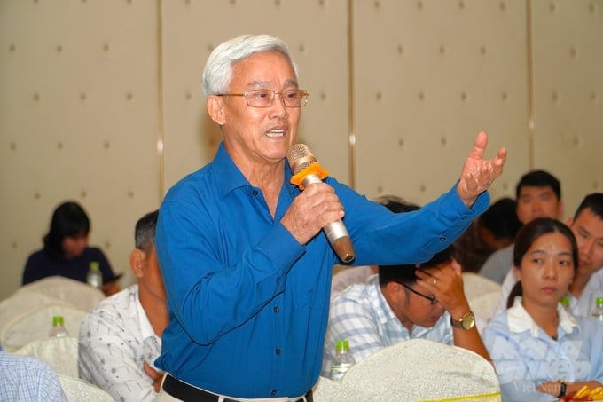 Ông Phạm Thái Bình, Tổng Giám đốc Công ty Cổ phần Nông nghiệp công nghệ cao Trung An mong muốn được hỗ trợ về chính sách tín dụng để tham gia Đề án 1 triệu ha lúa chất lượng cao. Ảnh: Kim Anh.