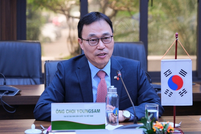 Korean Ambassador to Vietnam Choi Youngsam highly praised the initiative of the Ministry of Agriculture and Rural Development.