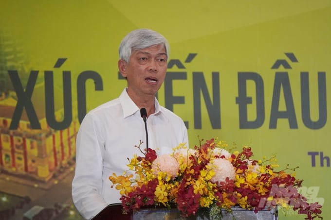 Vice Chairman of the Ho Chi Minh City People's Committee Vo Van Hoan delivered his opening speech at the conference. Photo: Nguyen Thuy.