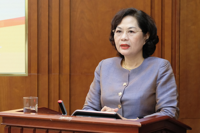 Thống đốc Ngân hàng Nhà nước Nguyễn Thị Hồng chia sẻ về chính sách tín dụng với 'tam nông'. Ảnh: Tùng Đinh.