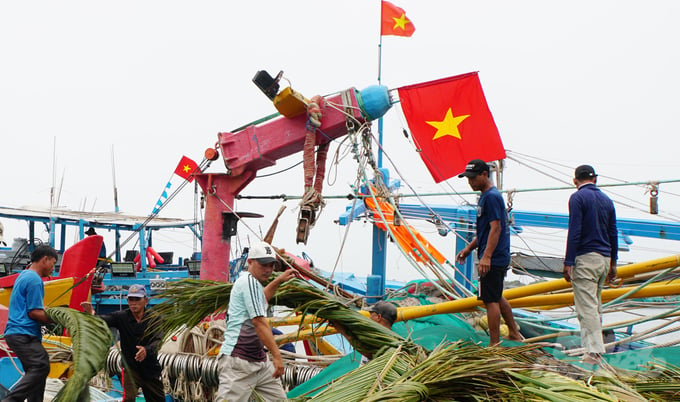 Nhờ được hỗ trợ xăng dầu theo Quyết định 48 của Thủ tướng Chính phủ, nhiều tàu cá của huyện Long Điền an tâm bám biển giữa 'bão giá'. Ảnh: Lê Bình.
