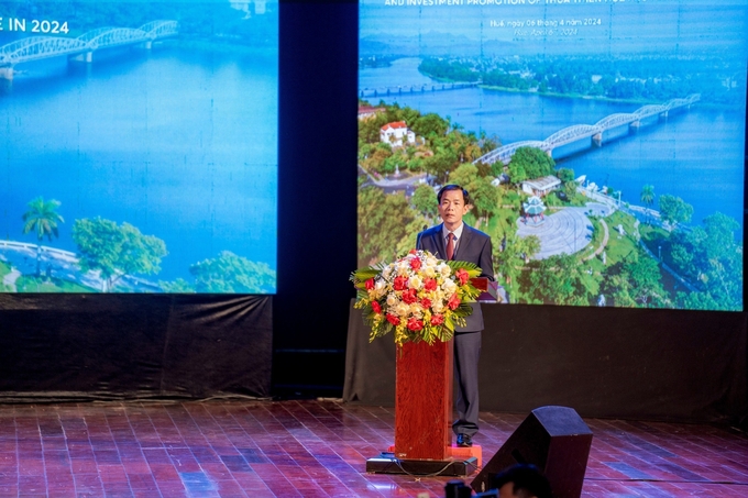 Ông Nguyễn Văn Phương, Chủ tịch UBND tỉnh Thừa Thiên - Huế cho biết, Quy hoạch sẽ tạo hành lang pháp lý trong chiến lược phát triển kinh tế - xã hội của địa phương. Ảnh: Hoàng Lê.