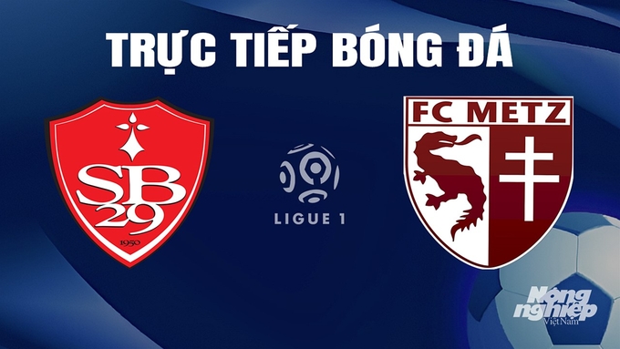 Trực tiếp bóng đá Ligue 1 (VĐQG Pháp) 2023/24 giữa Brest vs Metz hôm nay 7/4/2024
