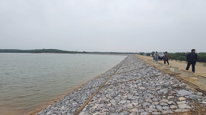 Nhiều công trình thủy lợi tại Quảng Bình đã tích đủ nước. Ảnh: T. Phùng.