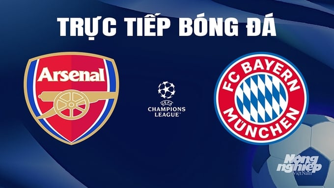 Trực tiếp bóng đá Cúp C1 Châu Âu giữa Arsenal vs Bayern Munich ngày 10/4/2024