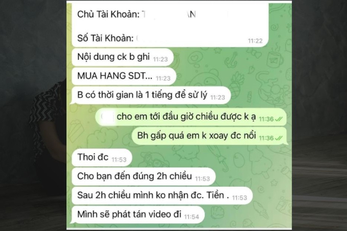 M.Đ.Đ kể: 'Tôi cảm thấy sợ hãi và cầu xin đối tượng cho tôi thời gian chuẩn bị tiền, tôi không dám báo Công an do quá xấu hổ về hành vi của mình'. Ảnh: NVCC.