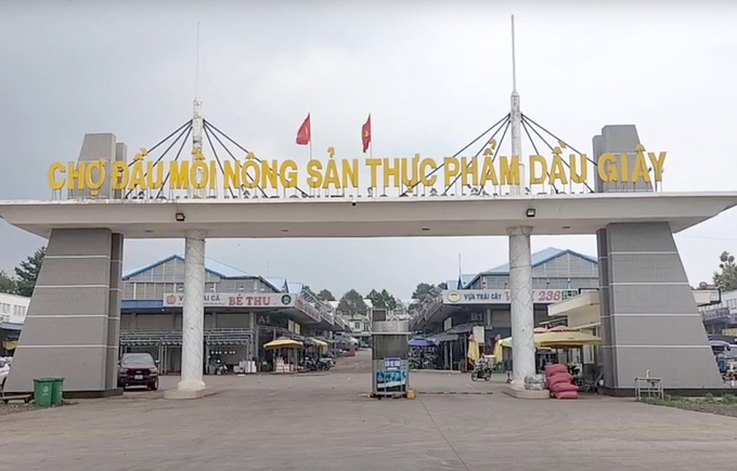 Chợ đầu mối nông sản, thực phẩm Dầu Giây (Đồng Nai), một mô hình trung tâm logistics phục vụ nông sản. Ảnh: Sơn Trang.