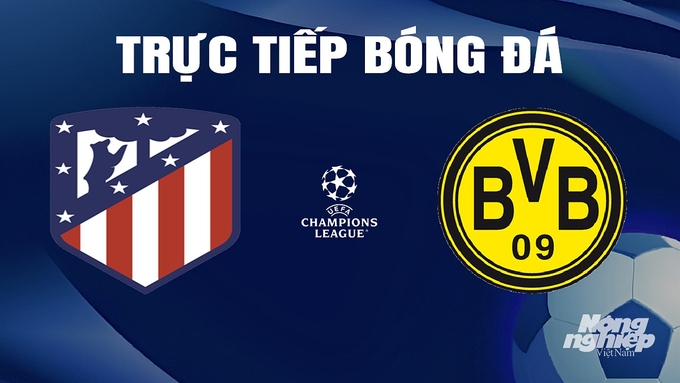 Trực tiếp bóng đá Cúp C1 Châu Âu giữa Atletico Madrid vs Dortmund ngày 11/4/2024