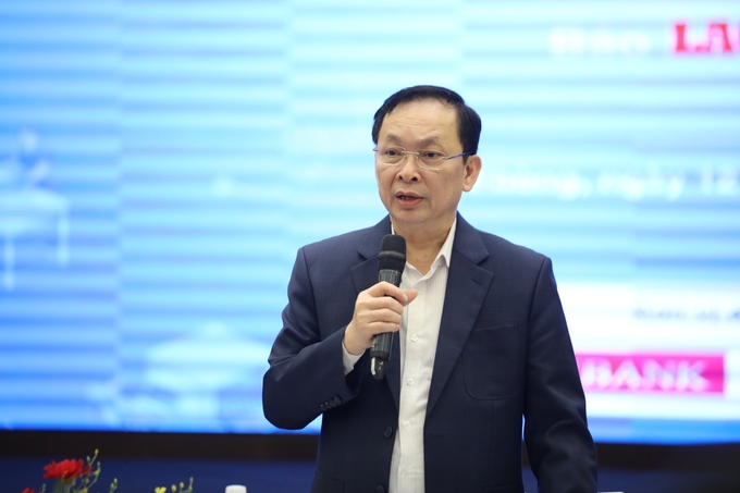 Ông Đào Minh Tú - Phó Thống đốc Thường trực Ngân hàng Nhà nước Việt Nam tham dự và đồng chủ trì hội thảo. Ảnh: Đinh Mười.