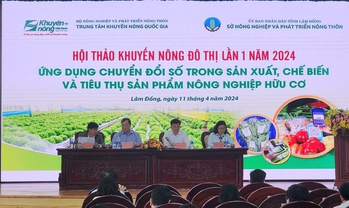 The workshop attracted a large number of experts, scientists, state management agencies, etc. to discuss the application of digital technology in organic agriculture. Photo: PC.