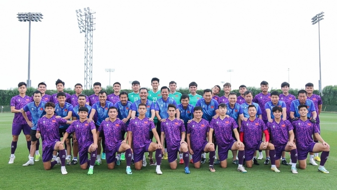Toàn bộ 23 cầu thủ ĐT U23 Việt Nam tham dự VCK U23 Châu Á 2024. Ảnh: VFF.