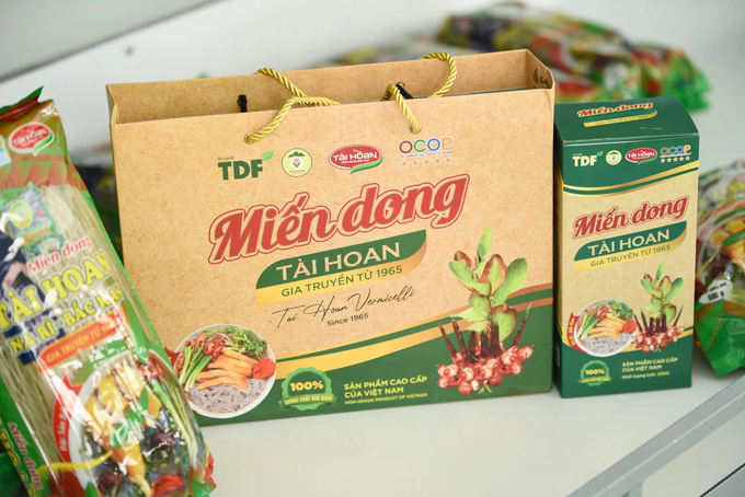 Vermicelli products of Tai Hoan Cooperative are increasingly diverse in designs and product types. Photo: Dinh Hoi.