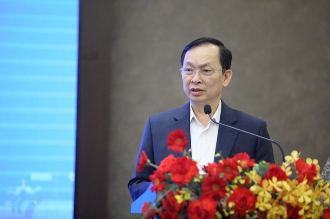 Ông Đào Minh Tú - Phó Thống đốc Thường trực Ngân hàng Nhà nước Việt Nam khẳng định, cần quan tâm hơn nữa về lĩnh vực xuất nhập khẩu nông - lâm - thuỷ sản. Ảnh: Đinh Mười.