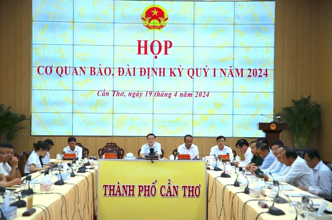 UBND TP Cần Thơ tổ chức họp cơ quan báo, đài định kỳ quý I/2024. Ảnh: NH.