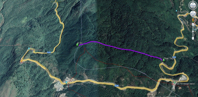 Cung đường du khách người Anh bị lạc từ rừng Hoàng Liên địa phận Lào Cai sang Lai Châu. Ảnh: D.D.