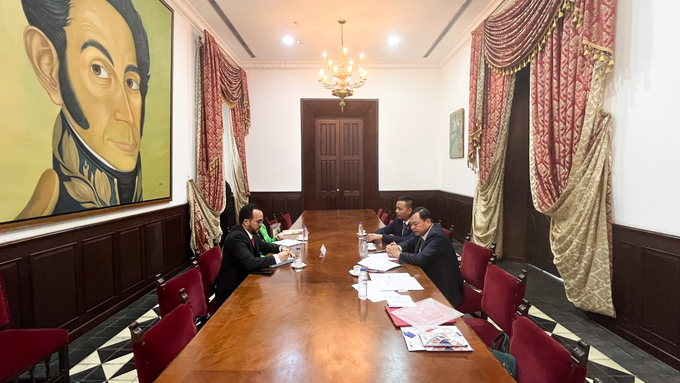 Meeting between the Ministry of Agriculture and Rural Development and Venezuela's agricultural agencies on April 19.