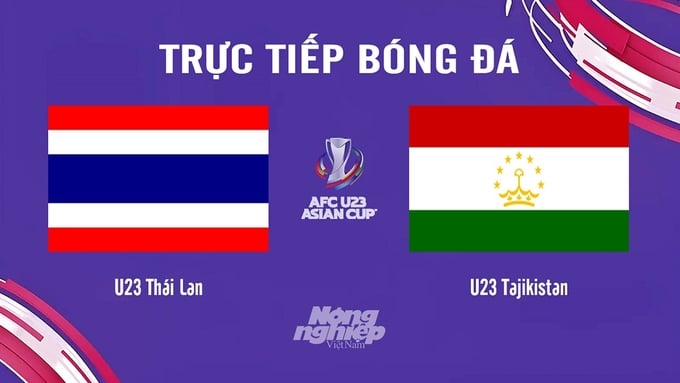 Trực tiếp bóng đá U23 Châu Á 2024 giữa Thái Lan vs Tajikistan hôm nay 22/4/2024