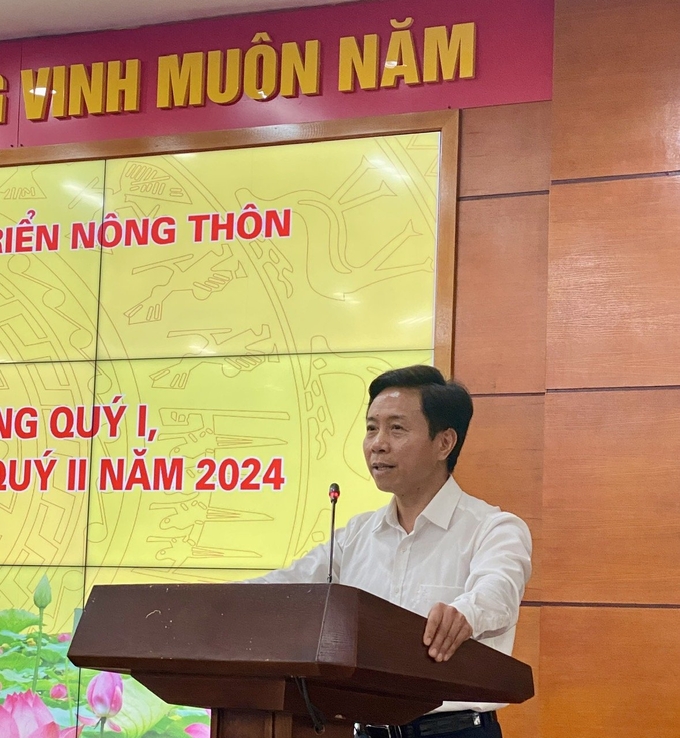 Đồng chí Nguyễn Văn Trường, Phó Bí thư thường trực Đảng ủy Bộ báo cáo kết quả 3 năm thực hiện Kết luận số 01-KL/TW của Bộ Chính trị.