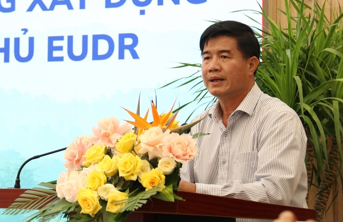 Ông Nguyễn Thiên Văn, Phó Chủ tịch UBND tỉnh Đắk Lắk phát biểu tại buổi lễ. Ảnh: Quang Yên.