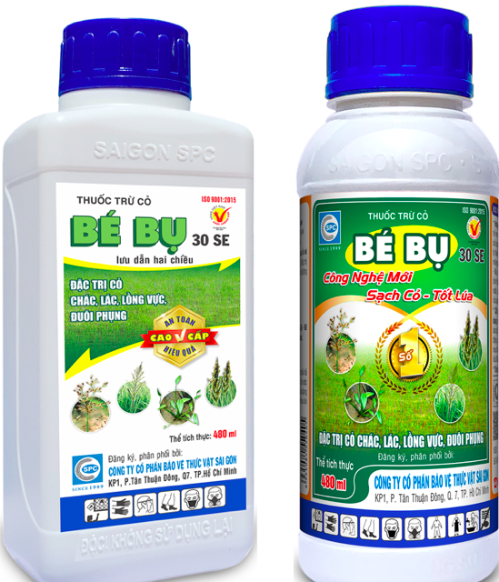 Thuốc diệt mầm cỏ cho ruộng lúa Bé Bụ 30SE sản xuất theo công nghệ mới của Công ty SPC.