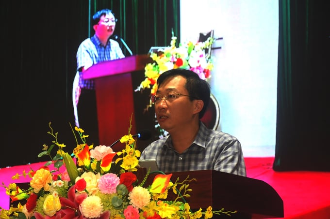 Ông Nguyễn Minh Thuận, Phó Giám đốc Sở Giáo dục và đào tạo tỉnh Lào Cai đánh giá về việc đào tạo của Học viện Nông nghiệp Việt Nam. Ảnh: Hải Đăng.