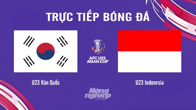 Trực tiếp bóng đá U23 Châu Á 2024 giữa Hàn Quốc vs Indonesia ngày 26/4/2024