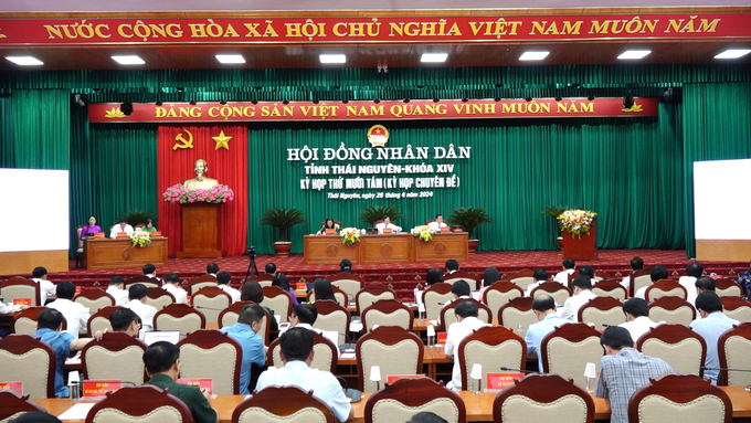 Kỳ họp thứ 18 HĐND tỉnh Thái Nguyên khóa XIV, nhiệm kỳ 2021-2026. Ảnh: Quang Linh.