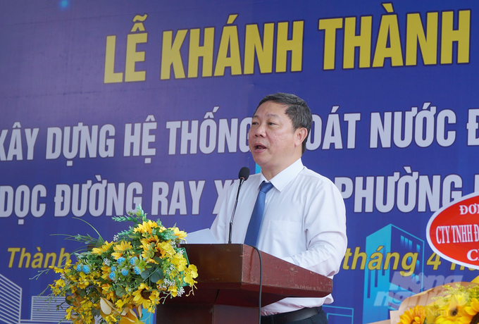 Phó Chủ tịch UBND TP.HCM Dương Anh Đức phát biểu tại lễ khánh thành. Ảnh: Nguyễn Thủy.
