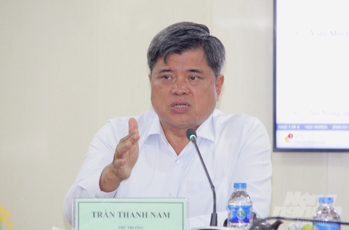 Thứ trưởng Bộ NN-PTNT Trần Thanh Nam đề nghị các địa phương xác định lại một lần nữa diện tích cụ thể các mô hình điểm. Ảnh: Kim Anh.