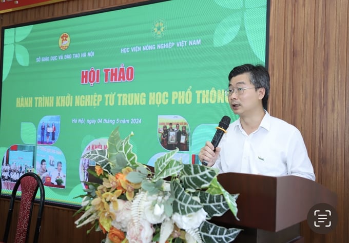 TS. Nguyễn Công Tiệp, Phó Giám đốc Học viện Nông nghiệp Việt Nam phát biểu tại Hội thảo. Ảnh: HVNN