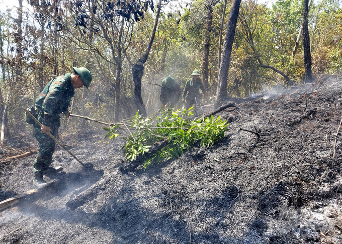 Sau hơn 1 ngày nỗ lực, chiều 27/4, ngọn lửa trong vụ cháy rừng Tây Côn Lĩnh đã được dập tắt.