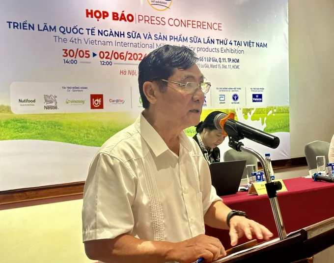 Mr. Tran Quang Trung - Chairman of the Vietnam Dairy Association. Photo: Duc Binh.