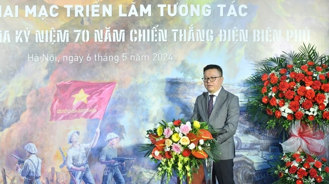 Đồng chí Lê Quốc Minh phát biểu tại Lễ khai mạc triển lãm.