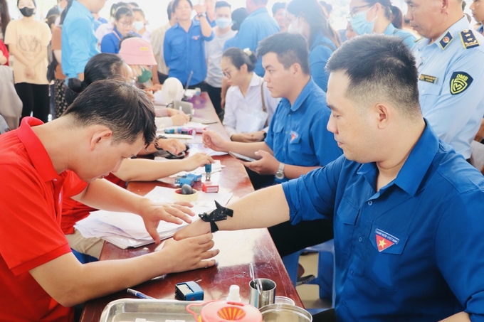 Ngày hội Hiến máu tình nguyện tỉnh Bến Tre năm 2024 đã tiếp nhận được 258 đơn vị máu. Ảnh: HH.