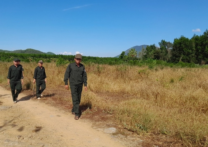 Lực lượng bảo vệ rừng ở Phú Yên không lơ là phòng chống cháy rừng. Ảnh: KS.
