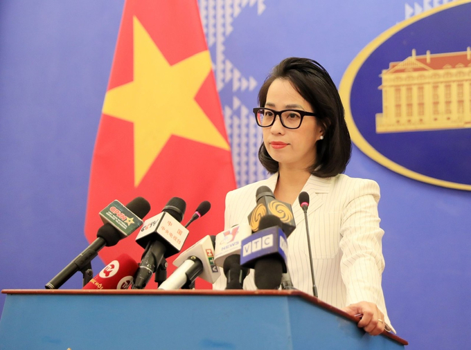 Spokeswoman of the Ministry of Foreign Affairs Pham Thu Hang. Photo: MOFA.