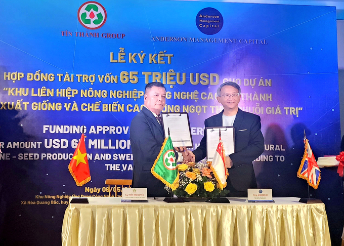 The signing ceremony of USD 65 million financing between Tinh Thanh Group and AMCap.