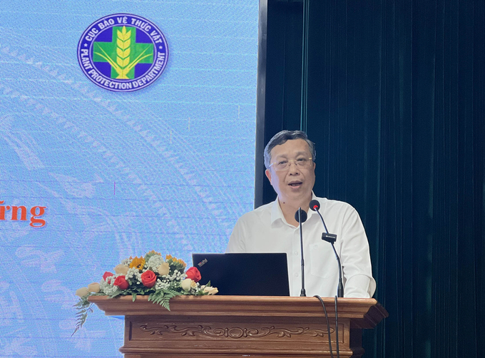 Thứ trưởng Bộ NN-PTNT Hoàng Trung phát biểu tại Hội nghị. Ảnh: Thanh Sơn.