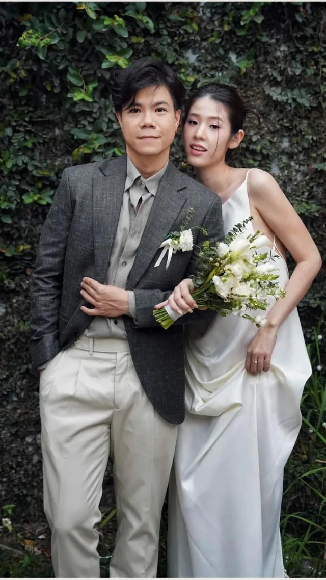 Hình ảnh Đinh Mạnh Ninh và vị hôn thê. Ảnh: FBNV.