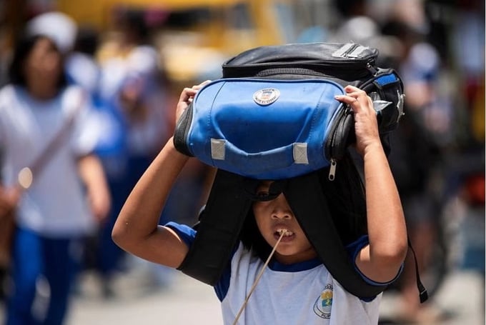 Các đợt nắng nóng kỷ lục kéo dài buộc hàng triệu trẻ em ở Philippines và các quốc gia lân cận ở Châu Á phải nghỉ học. Ảnh minh họa.