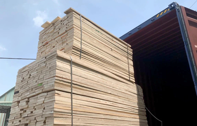 Wood materials are about to be put into production at a factory in Binh Duong. Photo: Son Trang.