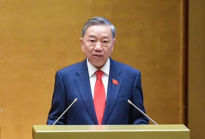 Đại tướng Tô Lâm được bầu làm Chủ tịch nước vào sáng 22/5. Ảnh: Quốc hội.