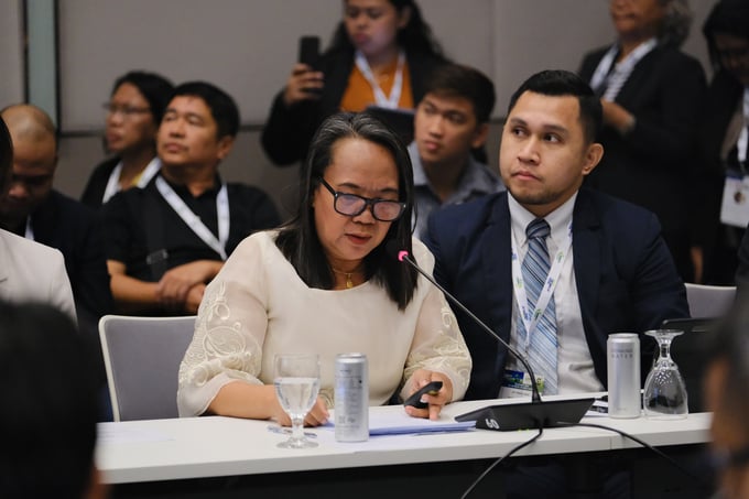 Giám đốc Cơ quan Nguồn lực thủy sản và Nông nghiệp Philippines chia sẻ Kế hoạch Hiện đại hóa nông nghiệp và thủy sản của Philippines tại hội thảo.