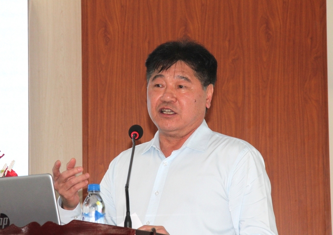 Ông Lê Quốc Thanh, Giám đốc Trung tâm Khuyến nông Quốc gia cho rằng, để ứng dụng cơ giới hóa đồng bộ vào sản xuất, cần phải hình thành được thị trường ứng dụng cơ giới hóa. Ảnh: L.K.