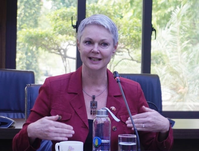 Ms. Hilde Solbakken, Norwegian Ambassador to Vietnam, said: 'Vietnam – Norway cooperation in the field of fisheries, especially cooperation between the Norwegian Embassy and the Vietnamese Ministry of Agriculture and Rural Development, is one of the successful cooperations and has the longest history.' Photo: Hong Tham.