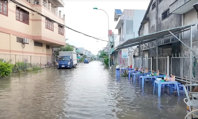 Flooding in Can Tho City. Photo: Son Trang.