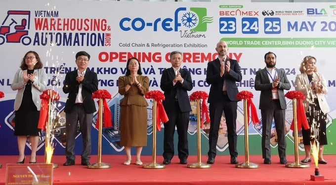 The Vietnam Warehouse and Automation Solutions Exhibition 2024, along with the Vietnam Cold Supply Chain and Cold Industry Exhibition 2024, officially opened in Binh Duong.