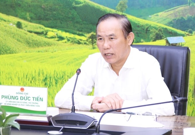 Deputy Minister of Agriculture and Rural Development Phung Duc Tien noted that the Project Executive Committee and related units must identify key tasks for each stage and focus on completing them to create a premise and motivation for the next stage. Photo: Trung Quan.