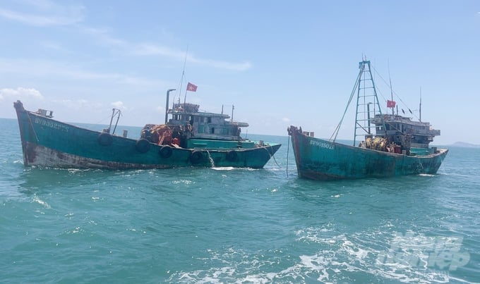 Two fishing vessels, BV-90150-TS and BV-90628-TS, were detected and handled by law enforcement authorities while fishing for seafood in violation of regulations.