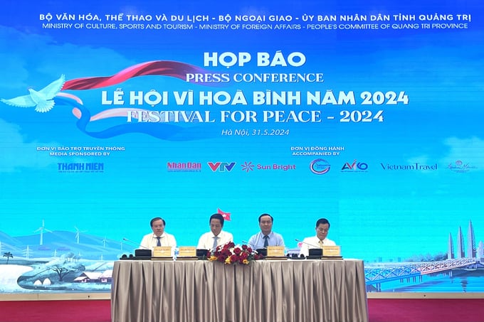 Buổi họp báo giới thiệu Lễ hội Vì Hòa bình năm 2024. Ảnh: Quỳnh Anh.